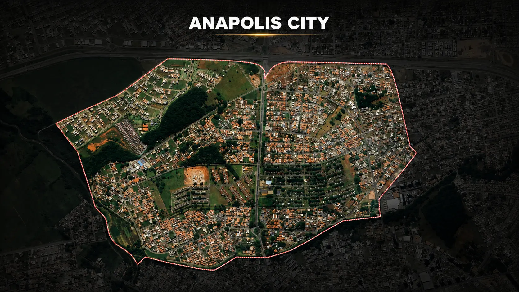 Rua residencial do bairro Anápolis City, em Anápolis (GO)